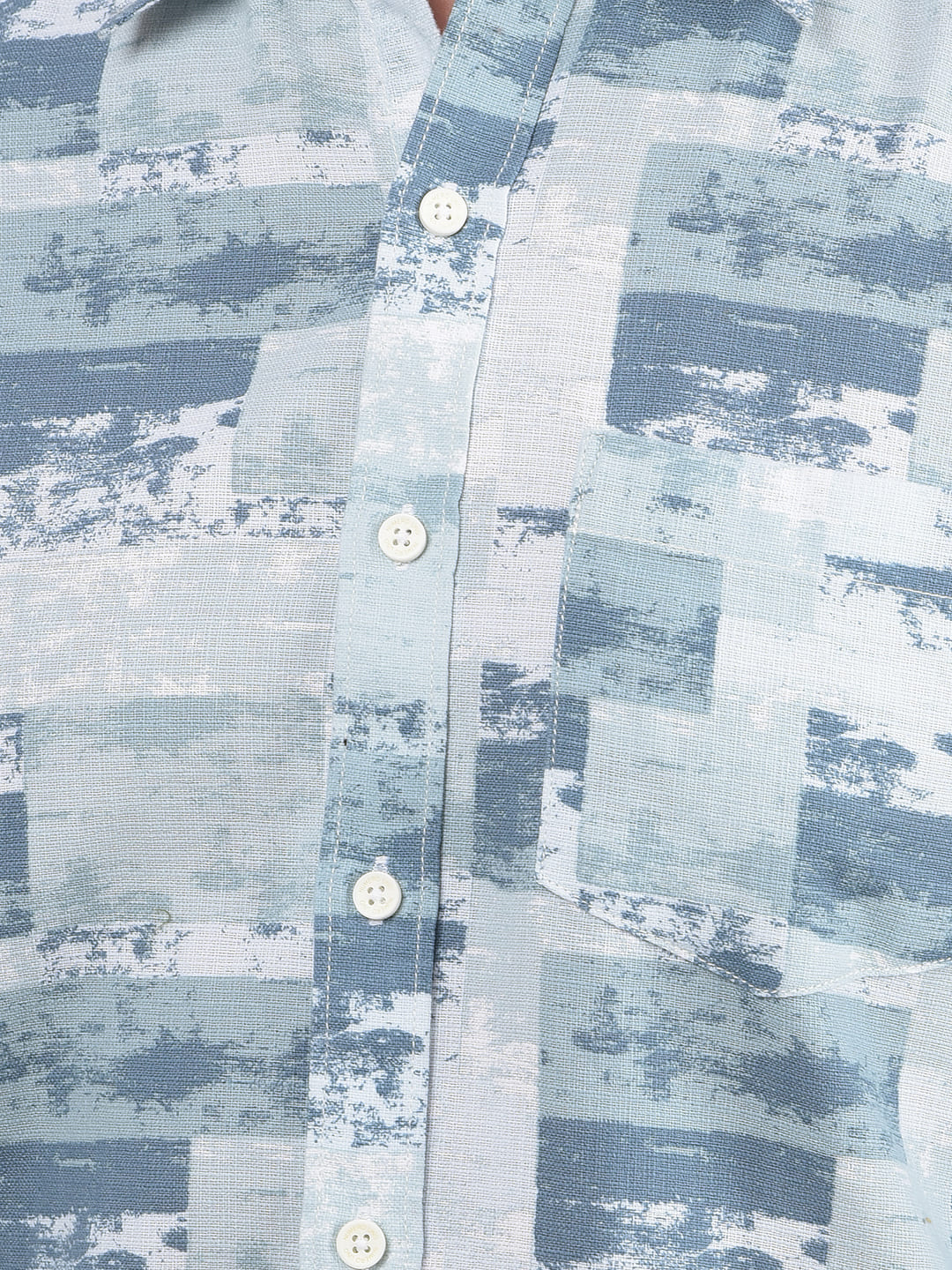 Numero Uno Men Abstract Blue Shirt